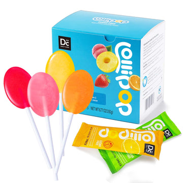 Dc24 Daily Care Sugar Free Lollipops With Vitamin C, Healthy Suckers With Xylitol, Assorted Fruit Flavored Hard Candy For Kids,