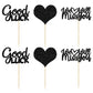 Gyufise 36Pcs Black Glitter We Will Miss You Cupcake Toppers With Love Glitter Good Luck Cupcake Picks Going Away Farewell Retir