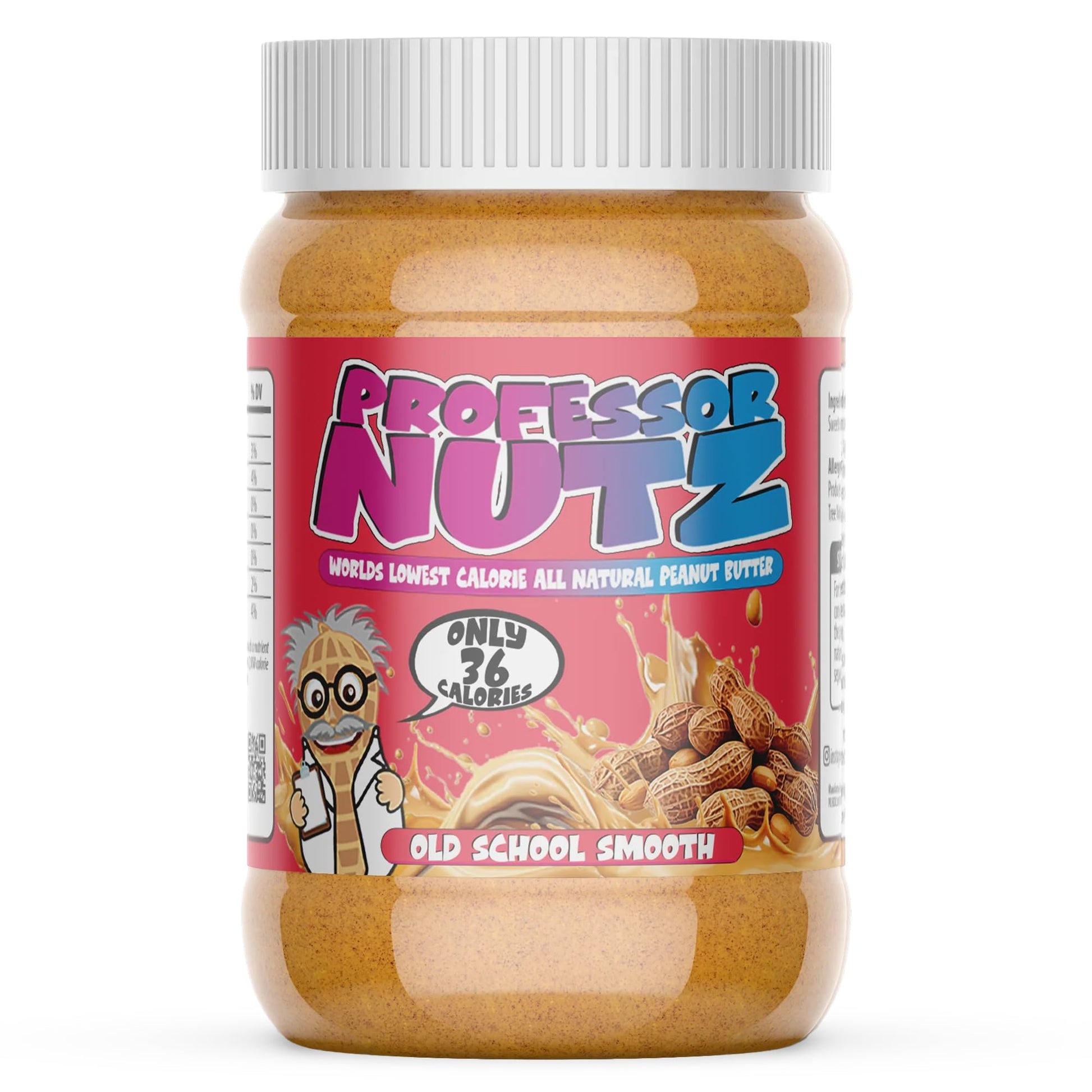 Professor Nutz Organic Peanut Butter, 12.4 Oz, Low Calorie, Natural, Great Source of Protein, 30 Essential Vitamins & Minerals