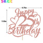 Happy 25Th Birthday Cake Topper For 25Th Men And Women Birthday Party Decorations