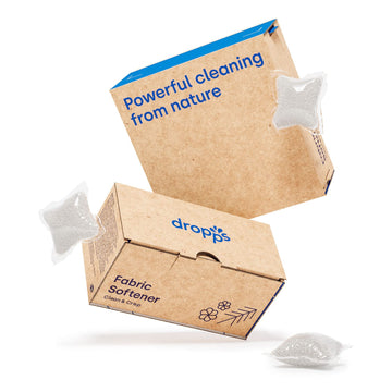 Dropps Fabric Softener  Clean & Crisp, 64 Pods  For Softness & Long-Lasting Fragrance  Low-Waste Packaging  Works In All Machine