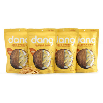 DANG Toasted Coconut Chips | Caramel Sea Salt | 4 Pack | Vegan, Gluten Free, Paleo Friendly, Non Gmo, Healthy Snacks Made With W