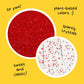 Supernatural Twinkles Sprinkles, Ruby Red Sanding Sugar, Dye-Free, Vegan, 3Oz, Made In Usa