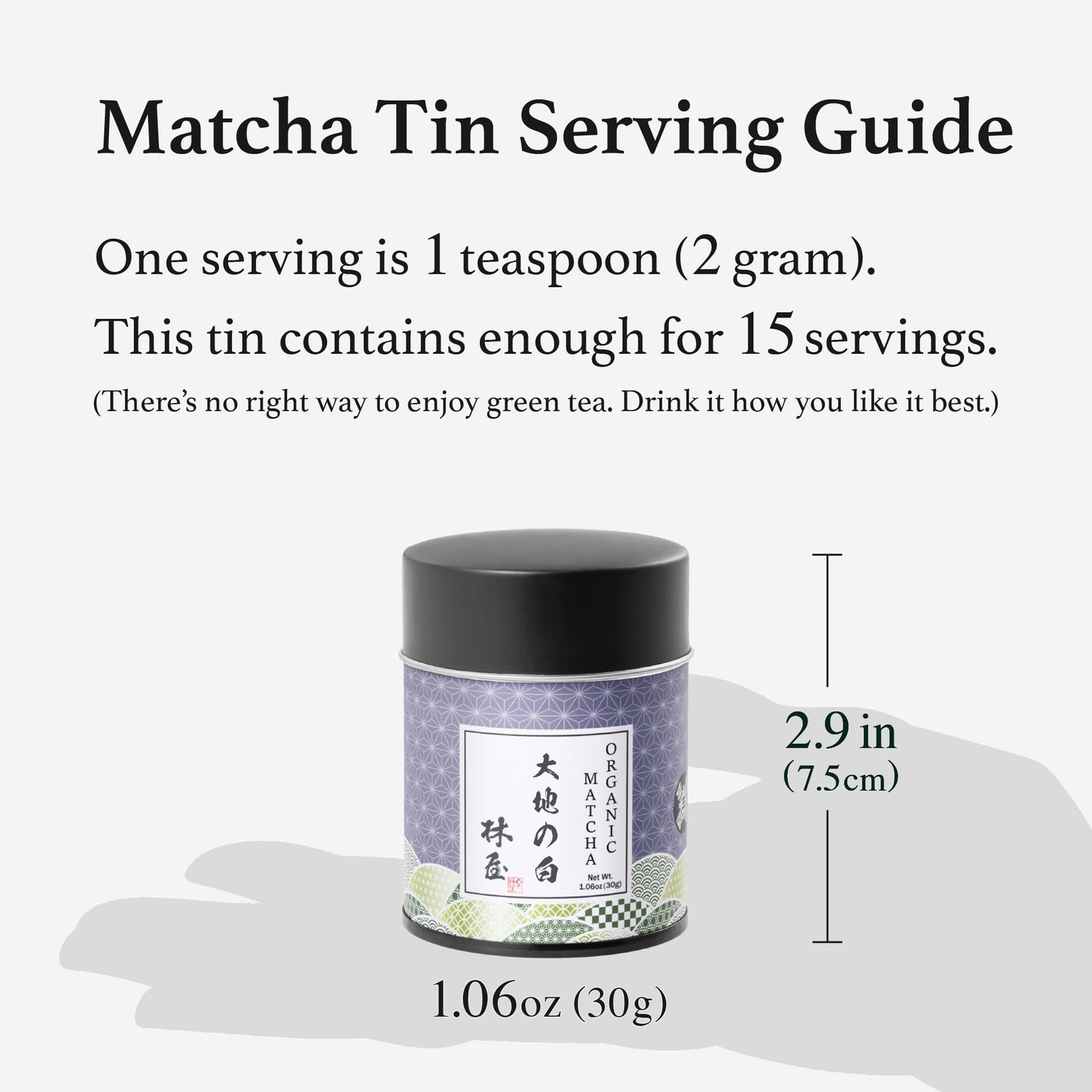 KYOHAYASHIYA Organic Matcha Powder - Ceremonial Grade Japanese Green Tea - 30g (1.06oz)