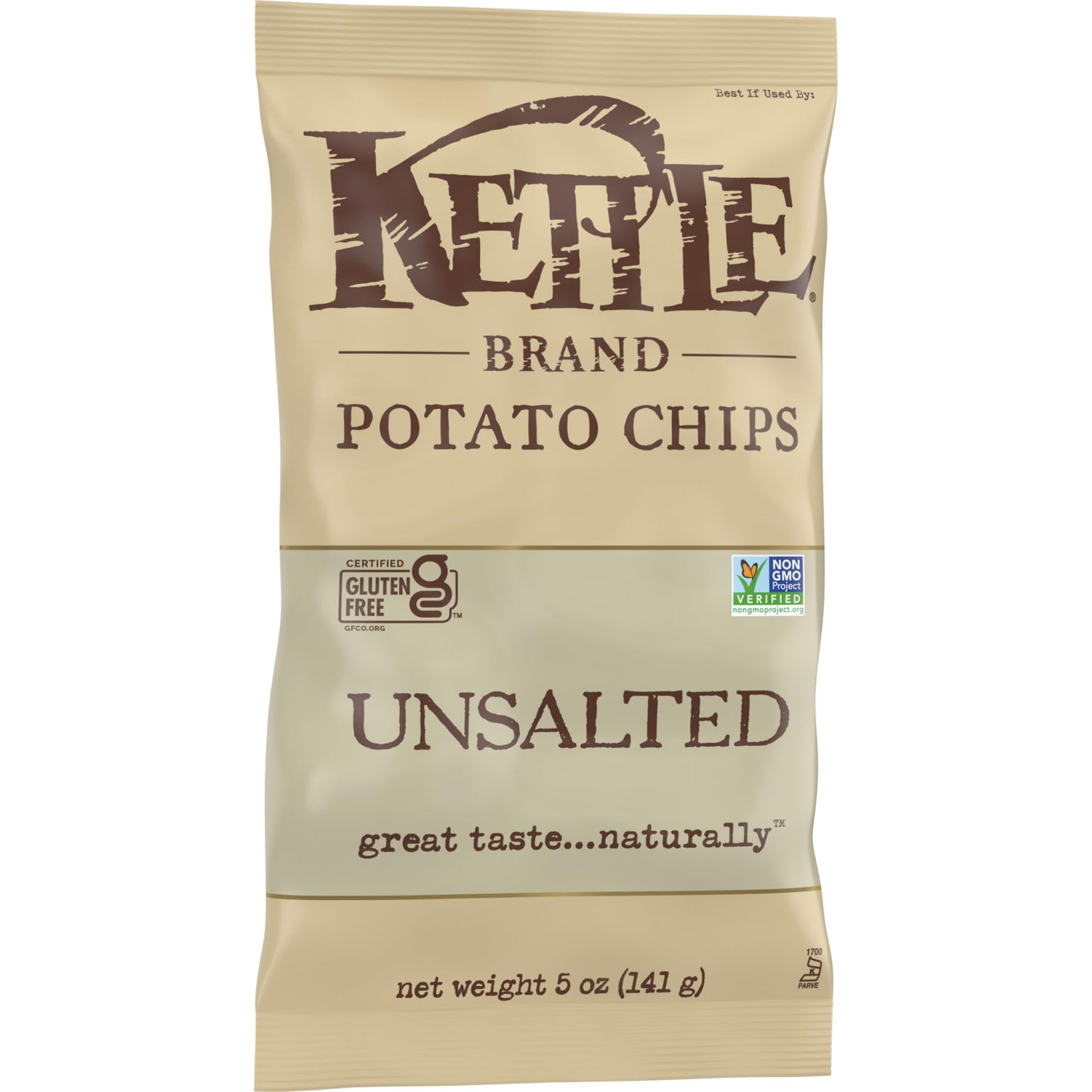 Kettle Brand Potato Chips, Unsalted Kettle Chips, 5 Oz