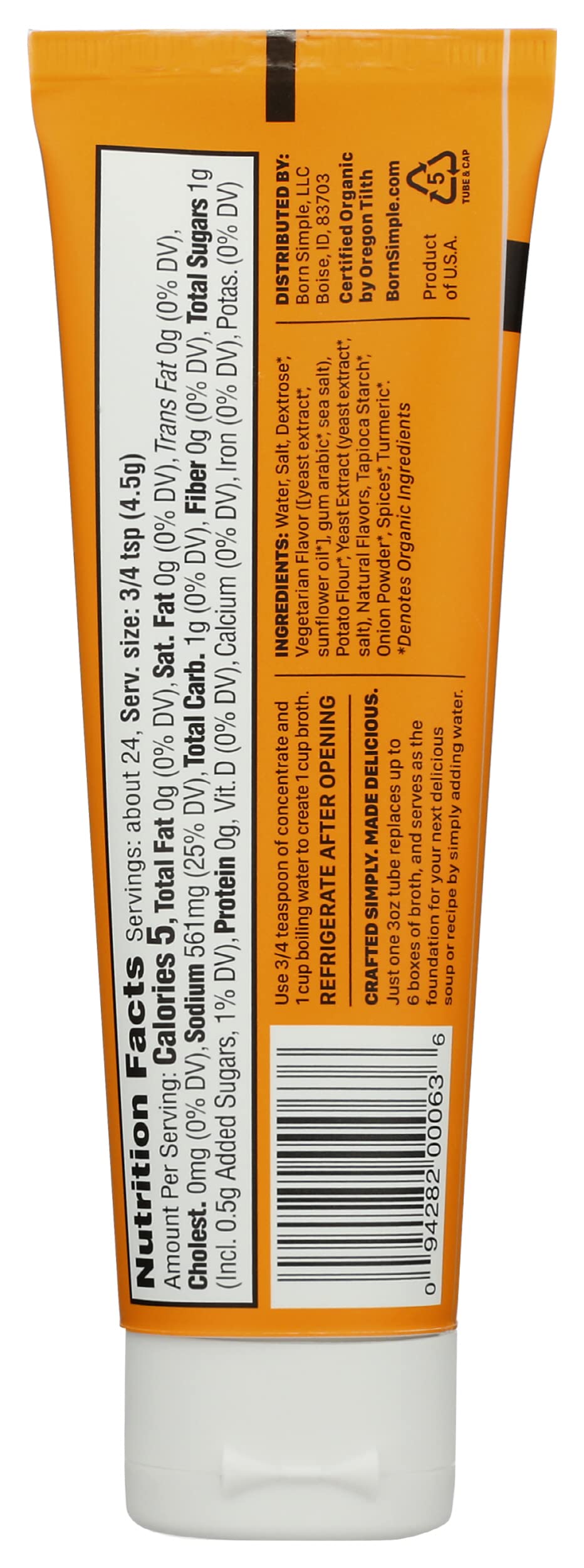 OG2 BRNSMPL VGN CKN BRTH ( 6 X 3 OZ   )