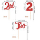 ZHUOWEISM 24 PCS Cupcake Toppers, Glitter Number 2, Red Paper Decorations for 2nd Birthday, Baby Shower, Anniversary Party Supplies