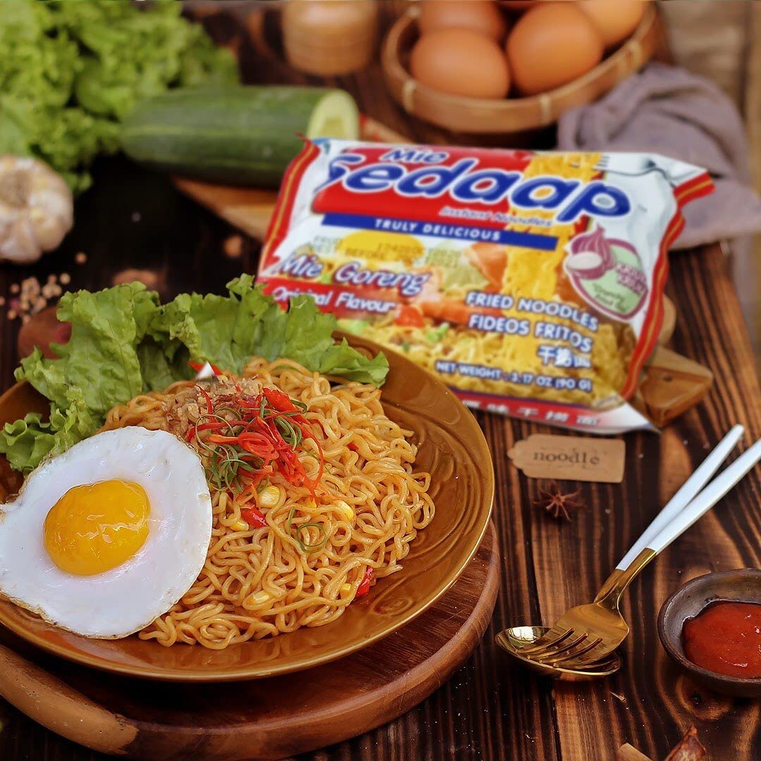 Mi Sedaap Mi Goreng, Fried Noodle, Halal Certified, (Original, Pack of 30)