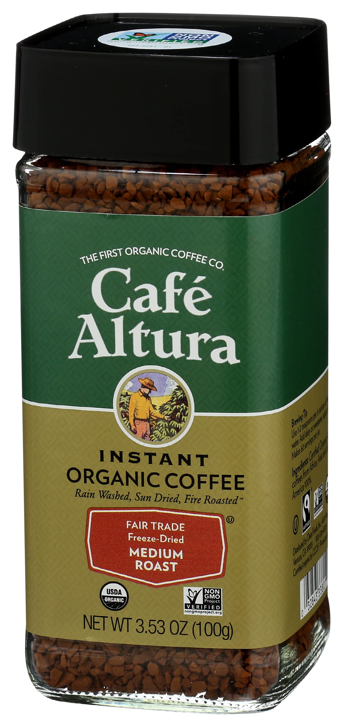 Café Altura, Organic Freeze Dried Coffee, 3.5 Oz