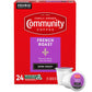 Community Coffee French Roast Coffee Pods, Extra Dark Roast, Compatible with Keurig, 24 Count