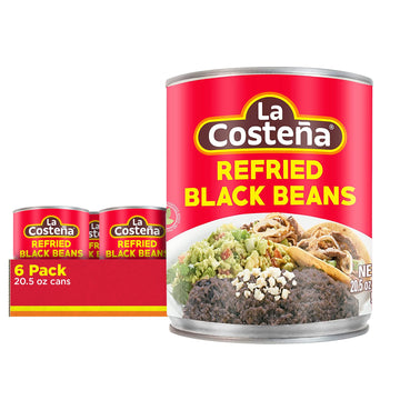 La Costea Refried Black Beans, 20.5 Ounce Can (Pack Of 6)