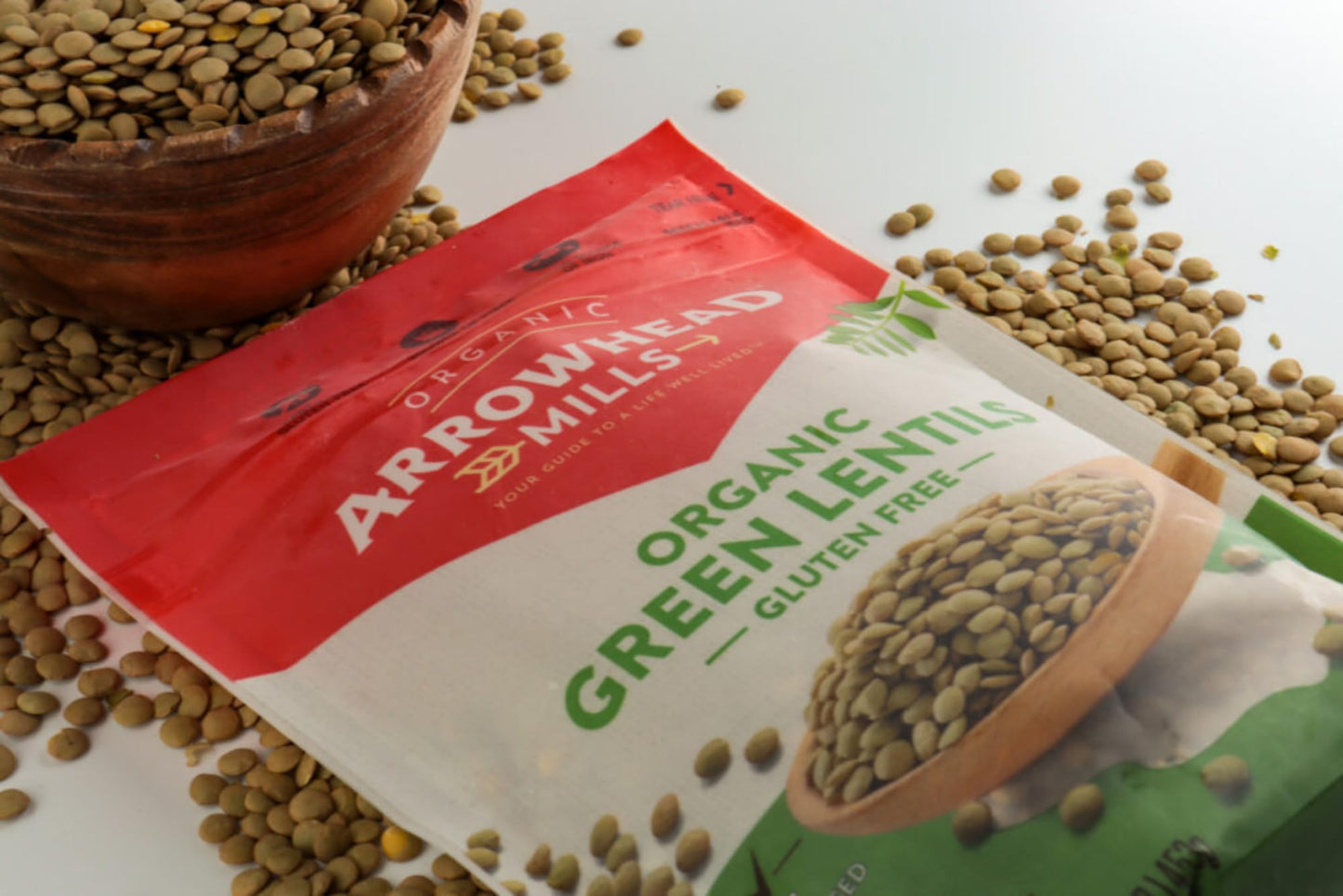 Arrowhead Mills - Organic Green Lentils - Case of 6 - 16 oz.