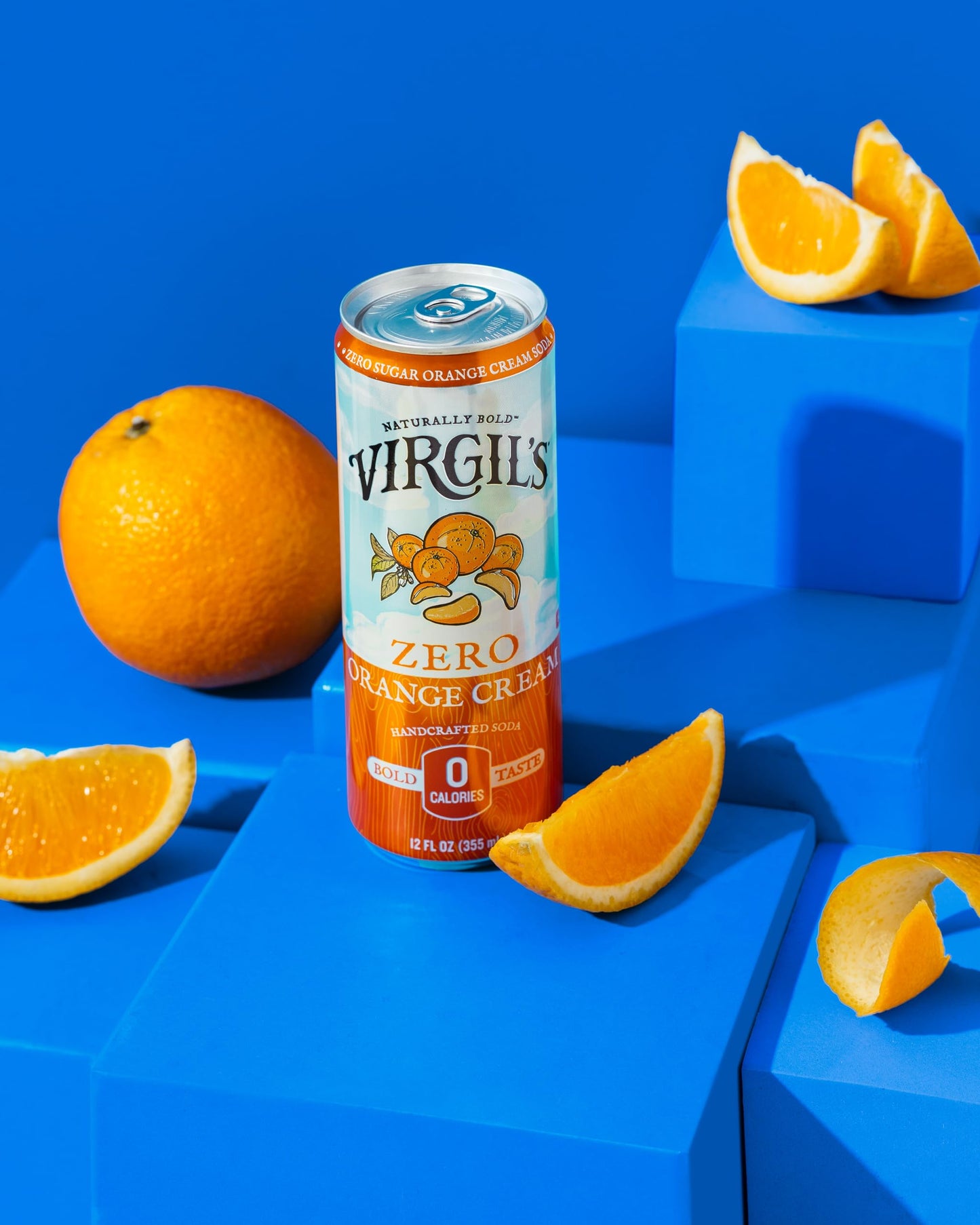 Virgil'S Zero Sugar Orange Cream Soda - Zesty Bold Flavor - 12Oz Slim Cans, 24 Pack