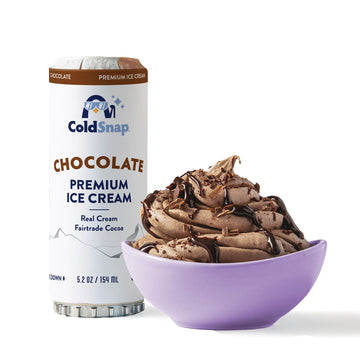 ColdSnap Chocolate Ice Cream Pods – Decadent Single-Serve Treat – Pack of 12 – No Freezer Required – White