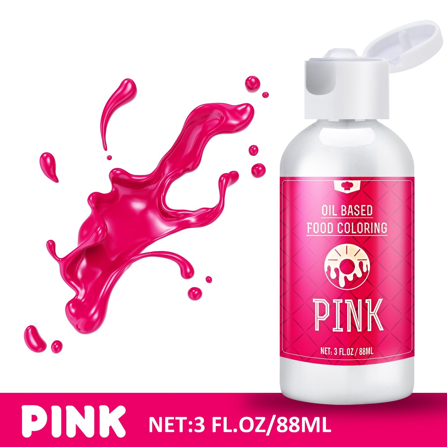 Vividye Oil Based Food Coloring for Chocolate, 88ml, Pink, Tasteless Dye for Candy Melts, Baking, Cookies, Fondant, Macarons