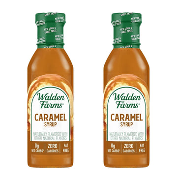 Walden Farms Caramel (2 Bottles) Syrup, Sugar Free, Calorie Free, Fat Free, Carb Free, Gluten Free (24 Oz) By Walden Farms