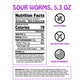 Rotten Sour Gummy Worms - Low Sugar, Low Calorie, 7G Gut-Friendly Prebiotic Fiber And 3G Protein, Gluten Free Candy - 5.3 Oz Share Pack [2 Pack]