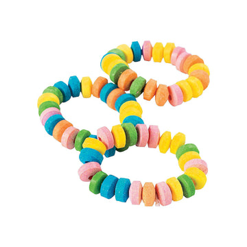 Stretchable Candy Bracelets - Bulk 48 Pack Of Individually Wrapped Nostalgic Candies - Easter, Party And Event Favor Supplies