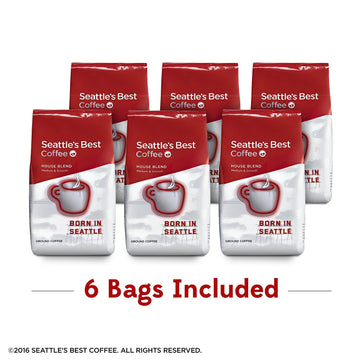 Seattle'S Best Coffee House Blend Medium Roast Ground Coffee | 12 Ounce Bags (Pack Of 6)