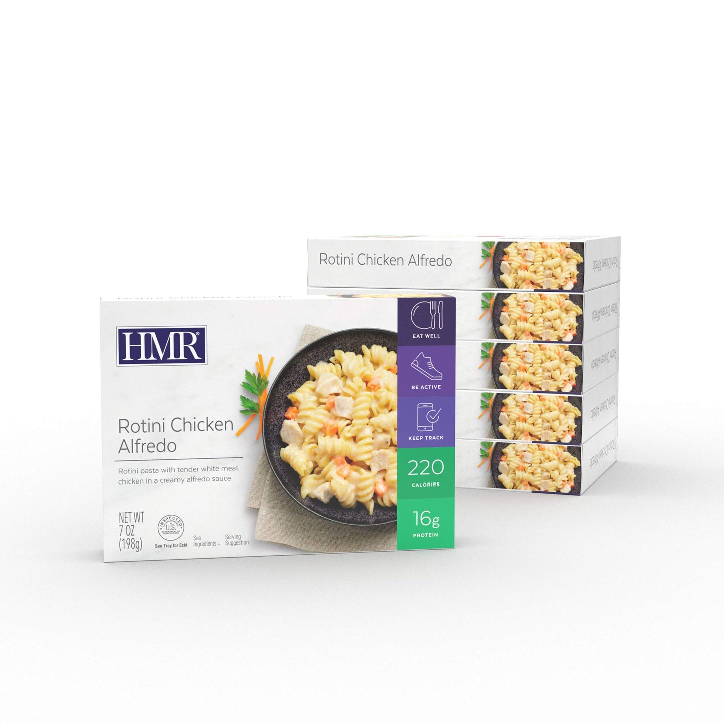 HMR Rotini Chicken Alfredo Entr  e | Pre-packaged Lunch or Dinner to Support Healthy Eating | Ready to Eat | 16g of Protein | Lo