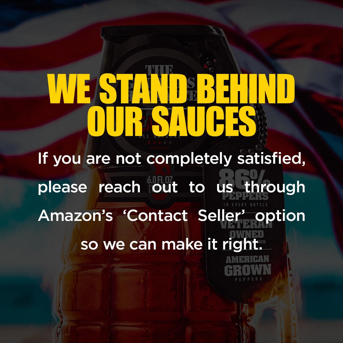 The General’S Scorched Earth Hot Sauce Gift Set - Our Hottest   Hot Sauce Variety Pack With Carolina Reaper, Habanero & Cayenne - All-Natural, Spicy Sauce Collection - American Grown, Veteran-Owned, 3-Pack (6Oz Bottles)