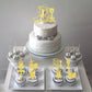 ZHUOWEISM Cupcake Toppers, 25 PCS Gold Glitter First Communion Picks, Bamboo, Small, Design 6