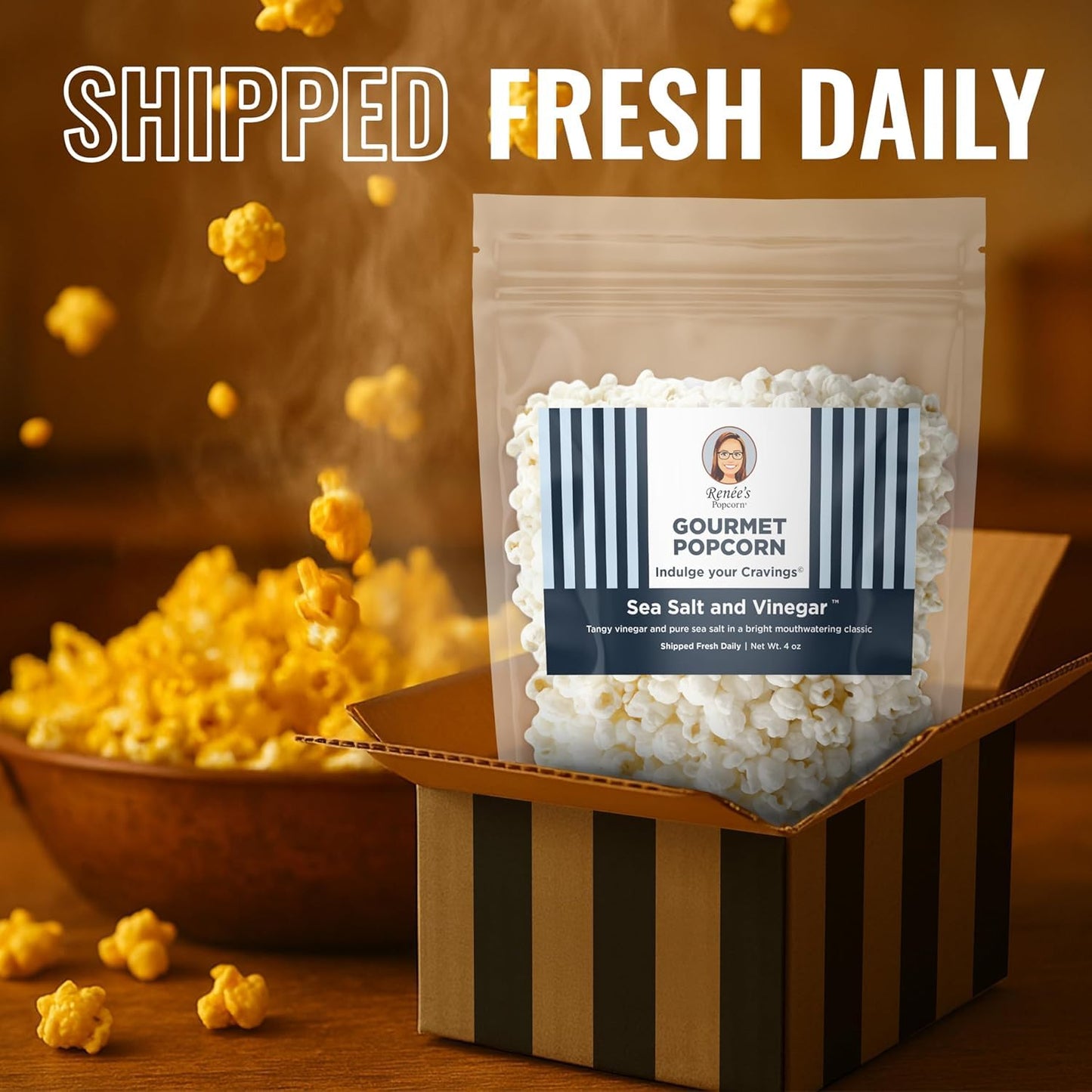 Renée’S White Cheddar Caramel Collision™ Gourmet Popcorn – Buttery Caramel Corn Drenched In Mellow Wisconsin White Cheddar – Satisfies Sweet And Cheesy Cravings – 1.1 Gallon Bucket For Snack Or Gift