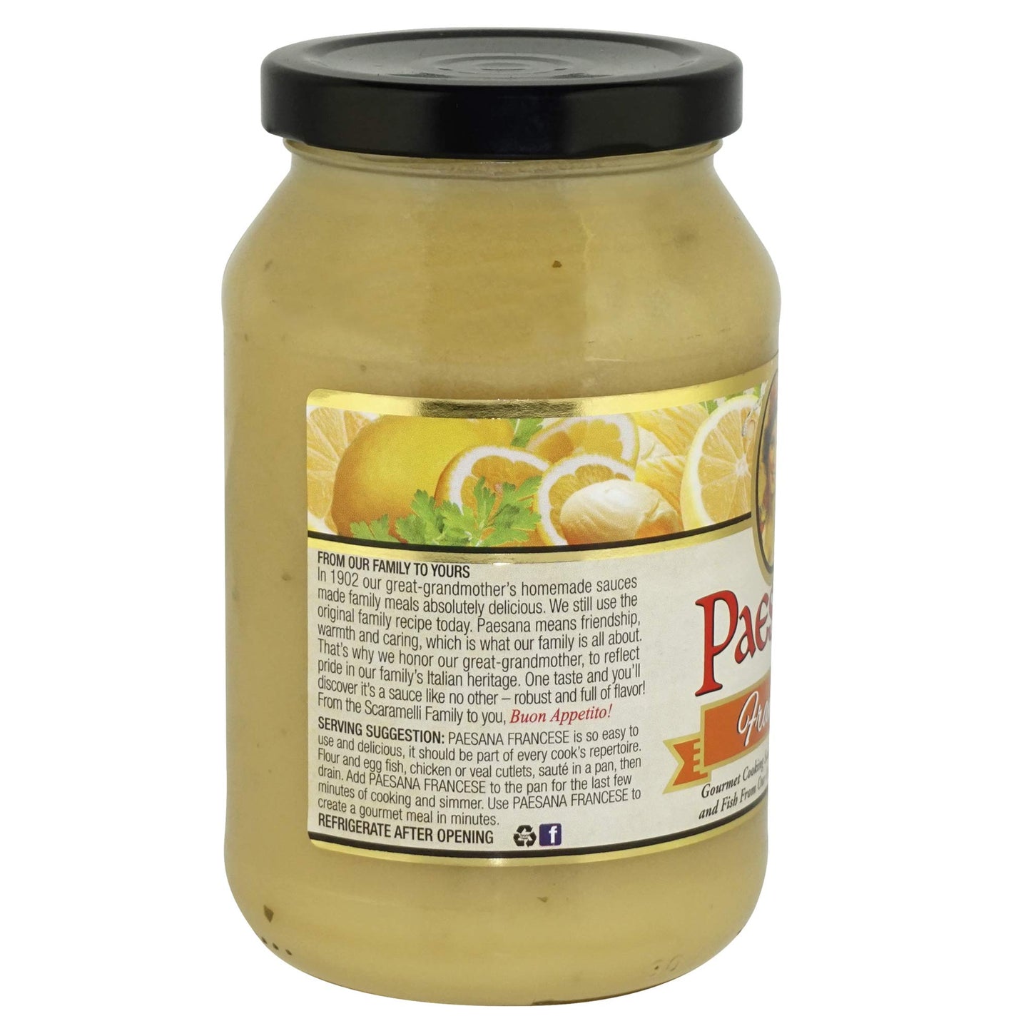 Paesana Gourmet Cooking Sauce - Simmer Sauce with White Wine, 15.75 oz Jar (Pack of 6) - Great for Chicken, Veal, or Fish