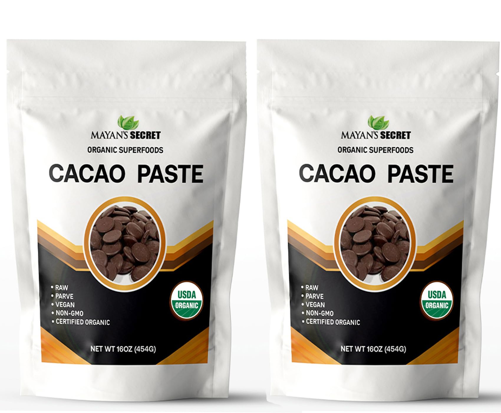 Mayan's Secret - Organic Raw Cacao Paste Wafers - USDA Certified, Non-GMO, Vegan & Gluten-Free - Easy-Melt Wafers for Chocolate 