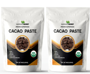 Mayan's Secret - Organic Raw Cacao Paste Wafers - USDA Certified, Non-GMO, Vegan & Gluten-Free - Easy-Melt Wafers for Chocolate 