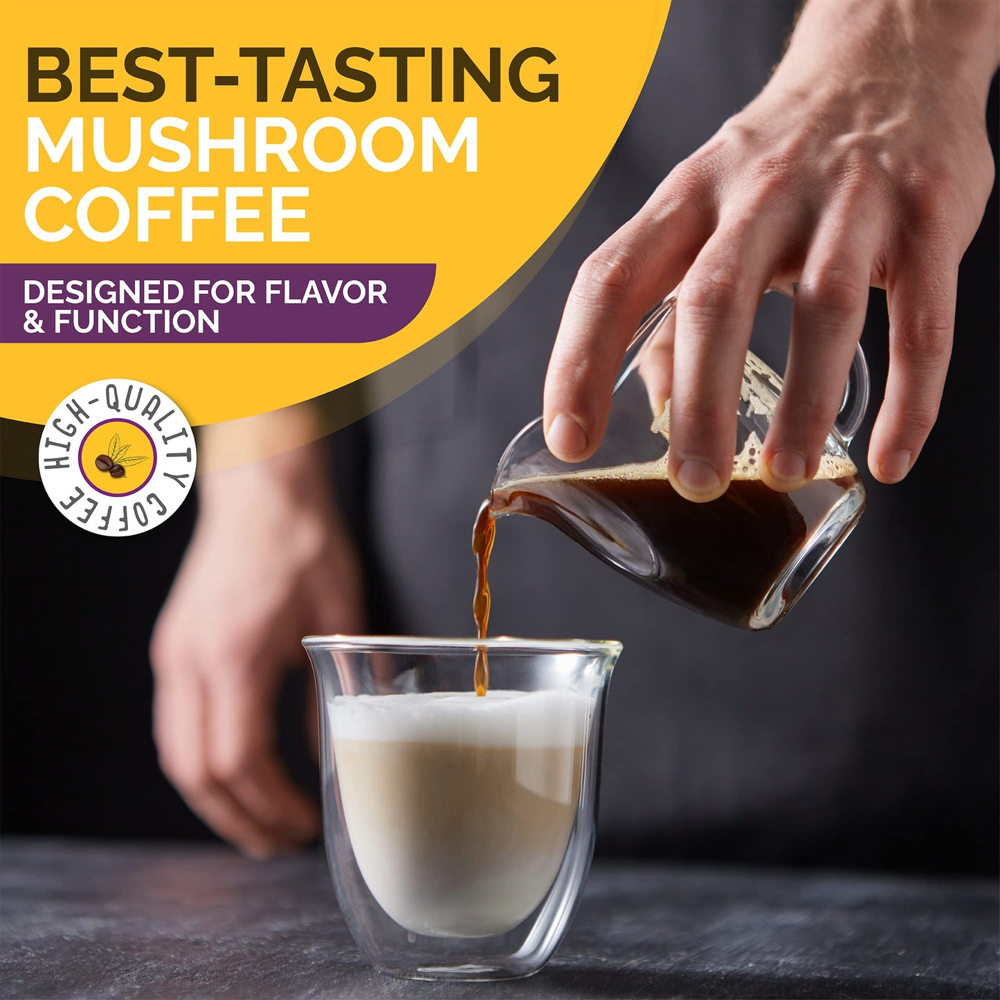 Grateful Earth Mushroom Coffee  Espresso Instant Coffee with Cinnamon  Turmeric  Lions Mane Mushrooms  L-Theanine  Chaga Super Brain Blend  Energy & Immune Support  Dairy & Gluten Free  2 Bags  40 Ct