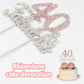 Laskyer 40 & Fabulous Silver Pink Rhinestone Cake Topper - Happy 40Th Birthday Cheers To Forty Years Old Bday Party Metal Sparkl