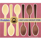 Fruidles Milk And White Chocolate Spoons, Candy Hot Chocolate Stirring, Gourmet Milk Cocoa Edible Spoon Stirrers, Non-GMO, Dairy