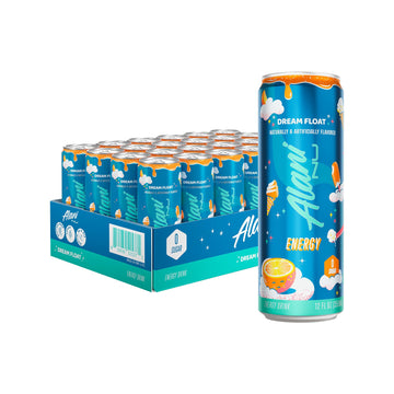 Alani Nu Dream Float Sugar Free  Low Calorie Energy Drinks | 200mg Caffeine | Pre Workout Performance with Antioxidants | Biotin B Vitamins | Zero Sugar | 15 Calories or Less | 12 Fl Oz Cans (24 Pack)