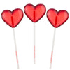 Sparko Sweets Red Heart Lollipops, Cherry Flavor, 2-inch Diameter, Individually Wrapped, 5.5 Inch Tall - Ideal for Parties, Wedd