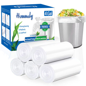 4 Gallon Trash Can Liners,250 Counts,Small Clear Garbage Bags,Extra Strong 4 5 Gal Trash Bag,Fit Liters Trash Bin Liners For Hom