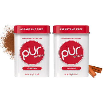 Pur Mints | Aspartame Free Mints | Made With Xylitol | Sugar Free, Vegan, Gluten Free & Keto Friendly | Natural Cinnamon Flavore