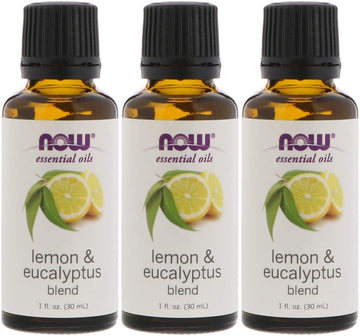 Now Foods Lemon & Eucalyptus Blend Oil - 1 Oz. 3 Pack