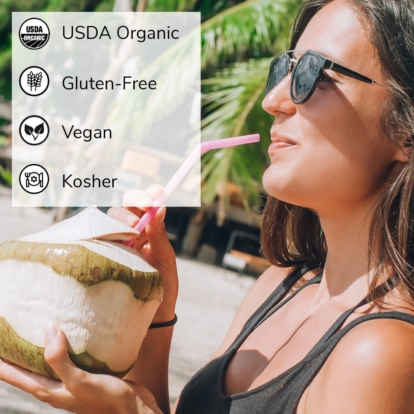Nature'S Greatest Foods, Organic Coconut Water, Usda Organic Certified, No Sugar Added, Never From Concentrate, Pure & Refreshin