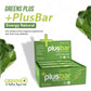 Greens+ Plusbar Energy, Natural, Gluten-Free Snack With Super Greens, Superfoods & Almond Butter, Vegan, Dairy-Free, Non-Gmo, 10G Protein Meal Replacement, 12 Pack