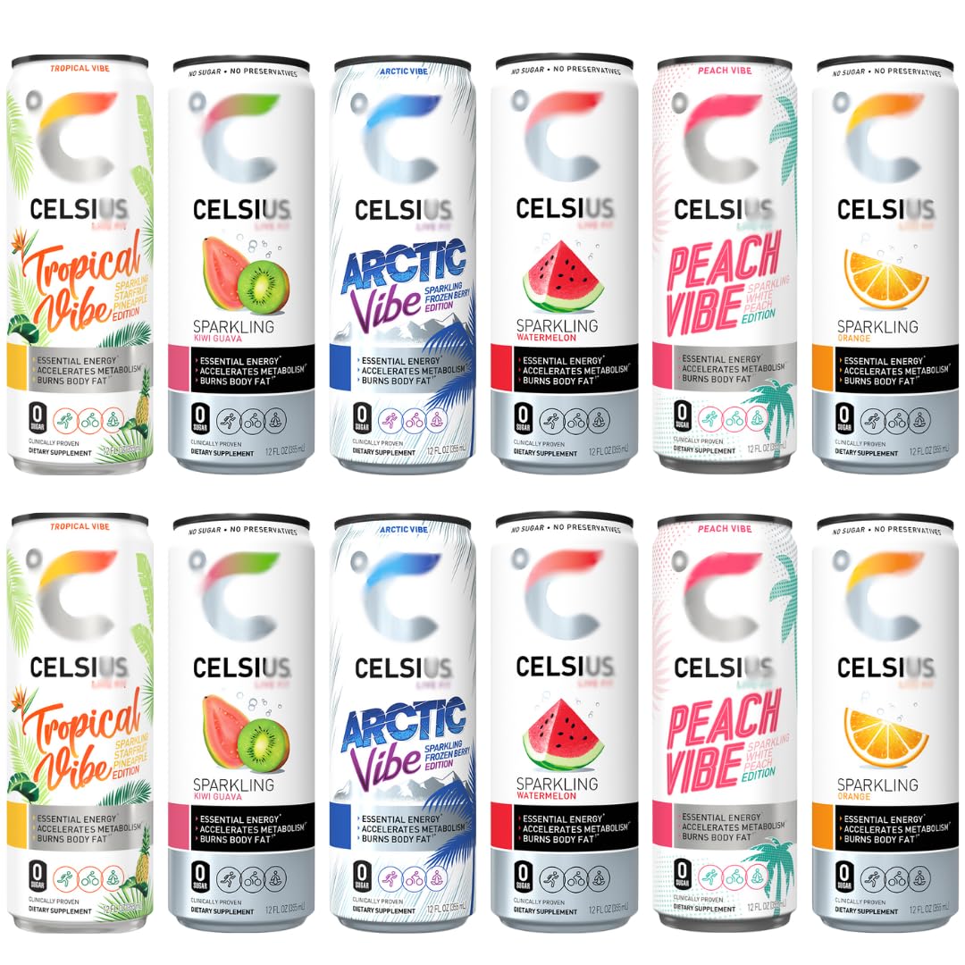 Energy Drink 6-Flavor Variety Pack, Zero Sugar, 12oz. 12 Pack