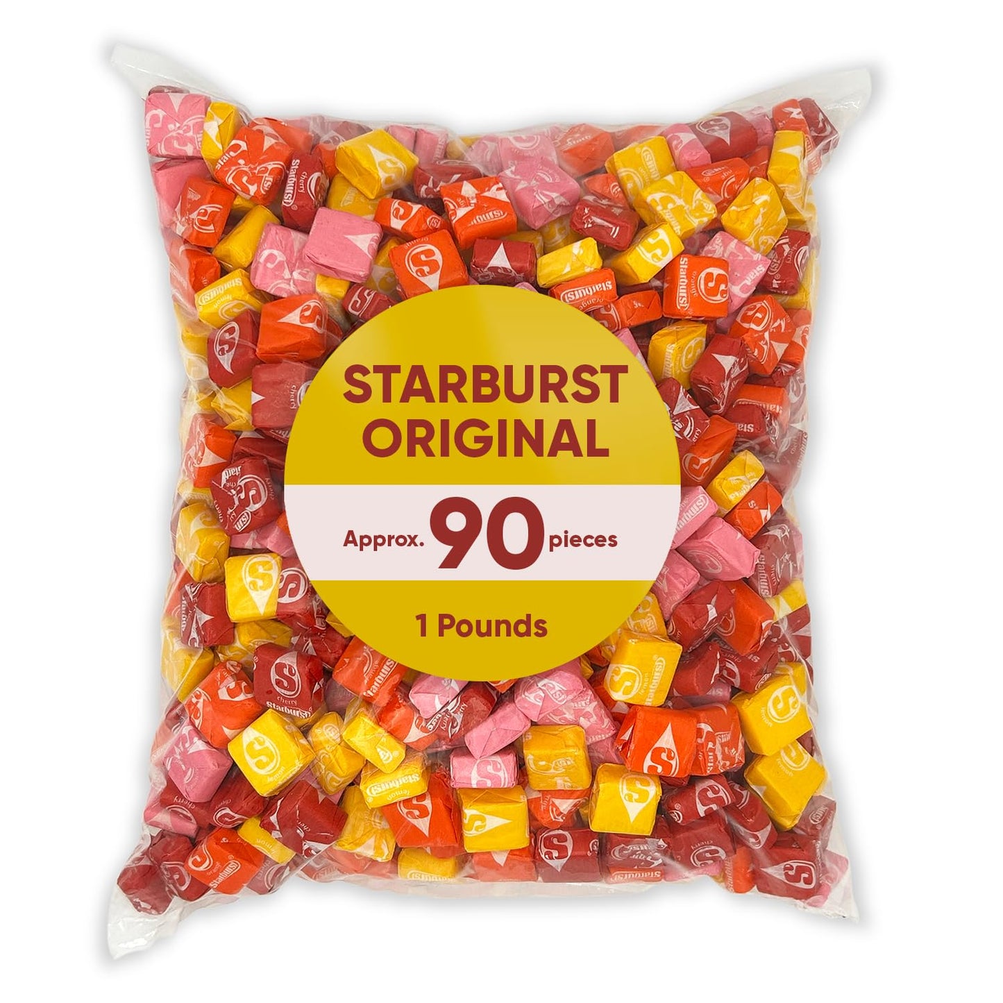 Strburst Original Fruit Chews 1 Pound Approx 90 Pieces - Bulk Candy Of Individually Wrapped Candy Bulk, Tropical Chewy Fruity Ca