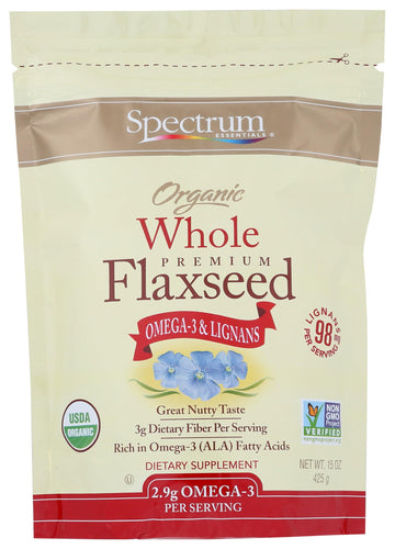 Spectrum Organic Whole Flaxseed  15 oz