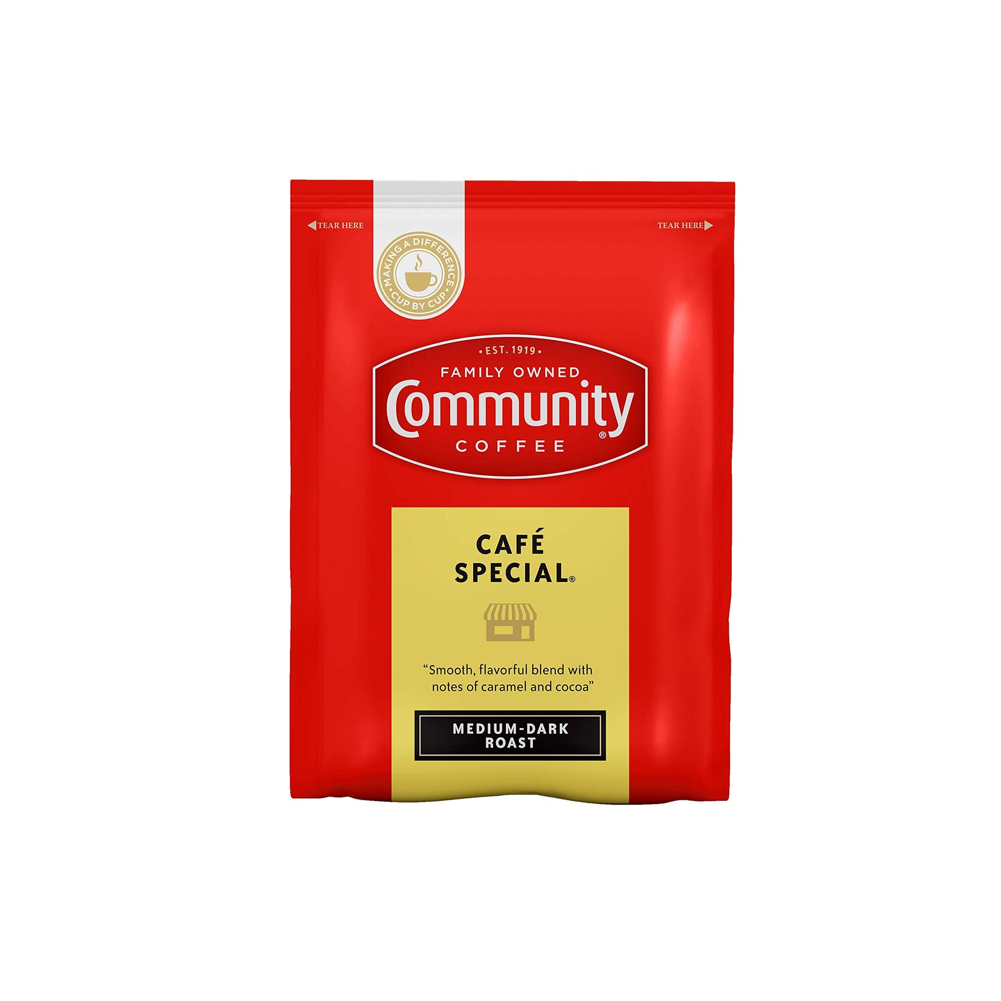 Community Coffee Caf? Special  Medium Dark Roast Pre-Measured Coffee Pack  3.0 Ounce Bag (Box Of 20)