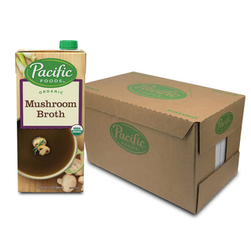 Pacific Foods Organic Mushroom Broth, 32 Oz (Pack Of 12)