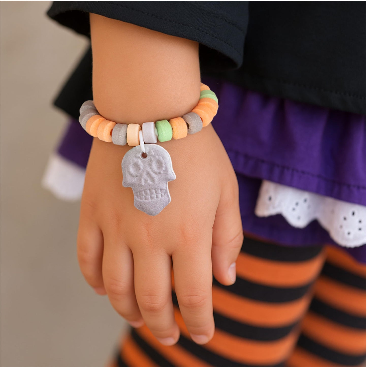 Skull Candy Bracelets - 21 Ounce Bag (40 Count) - Candy Bracelets Individually Wrapped - Fun Candies for Goodie Bags and Classroom Rewards - Party Favors by Funtasty