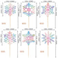 ZHUOWEISM Snowflake Cupcake Toppers - 36 PCS Glitter Winter Theme Picks, Small, Bamboo, Blue