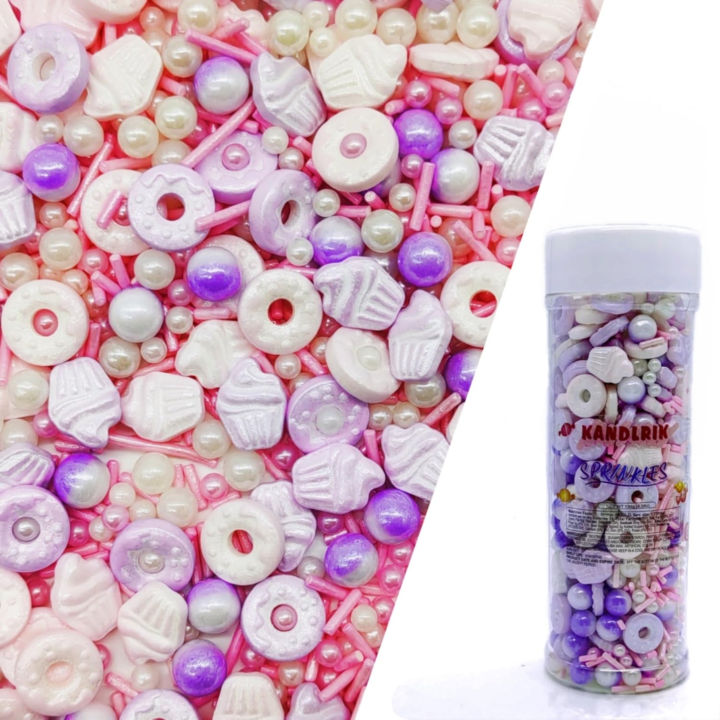 Doughnut Sprinkles Candy Mix Size Edible Pearls Cake Decorations Cupcake Toppers Cookie Decorating Perfect for Wedding Party Val