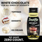 Sugar Free WHITE CHOCOLATE Syrup Zero Calories and Fat Free Topping, 11.1 FL OZ - No Sugar White Chocolate Syrup Dessert Topping