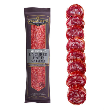COLAMECOS All Natural Uncured Hard Salami Chub - Gluten-Free, Dairy-Free - Rich Italian Flavor - 6 oz
